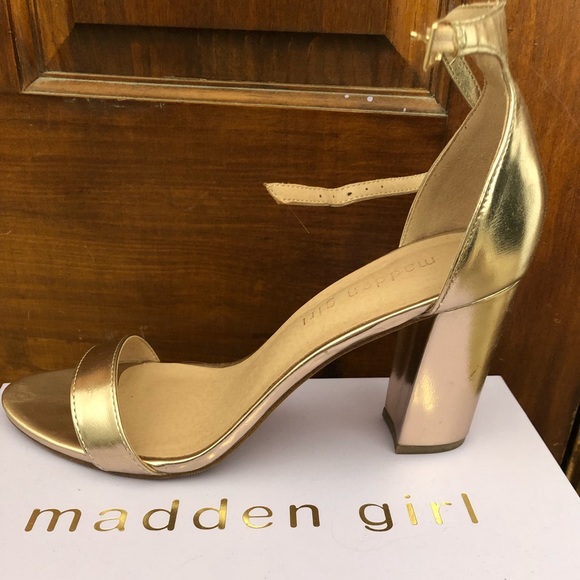 Madden Girl | Rose Gold | Size 8.5 Strap Heels - Picture 1 of 5